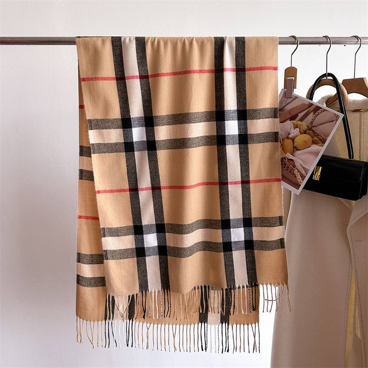 Classic Tartan Warm Scarf for Fall and Winter