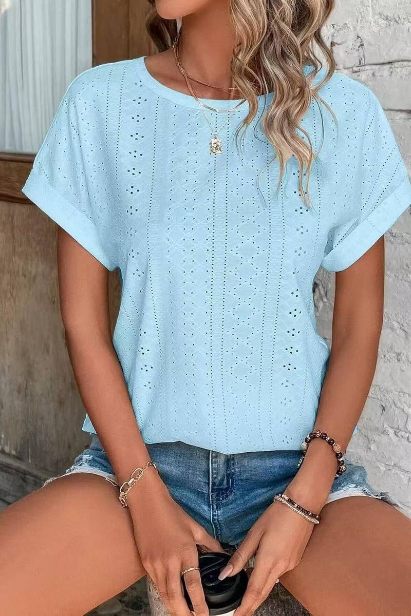 CWTTS1321_SUMMER NEW ROUND NECK LOOSE SHORT SLEEVE T-SHIRT