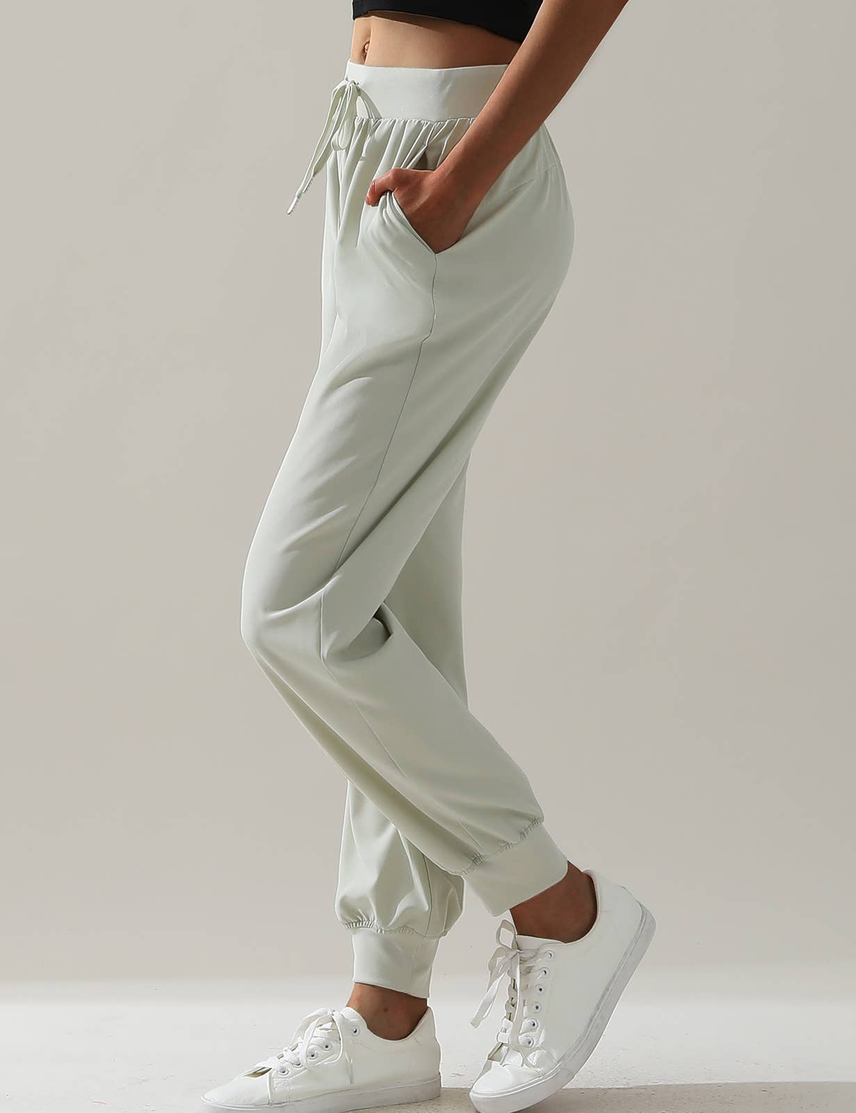 CWBLP423_Elastic Band Waist With Side Pocket Pants