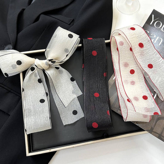 NEW POLKA DOT LACE SCARF HEADBAND