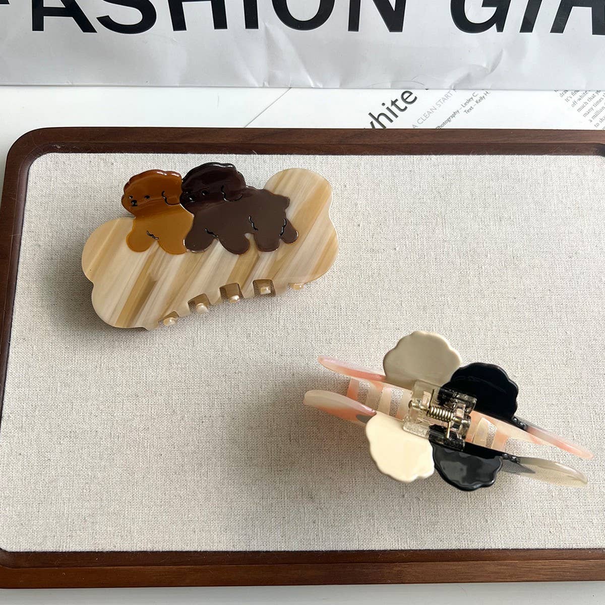 Cute Dog Acetate Hair Claw Clip ? Large Size