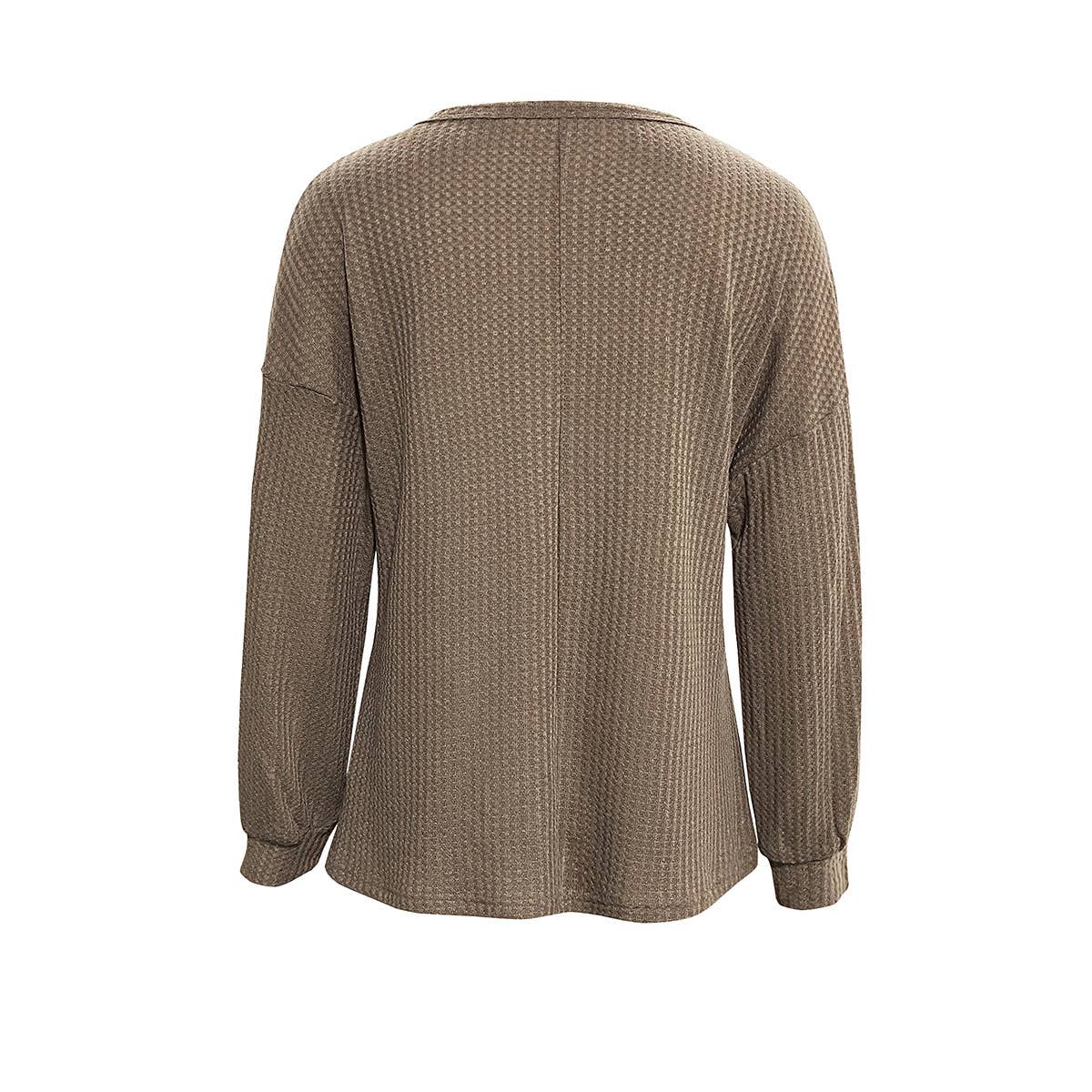 BUTTON-KNIT CASUAL FASHION CREW-NECK HOODIE