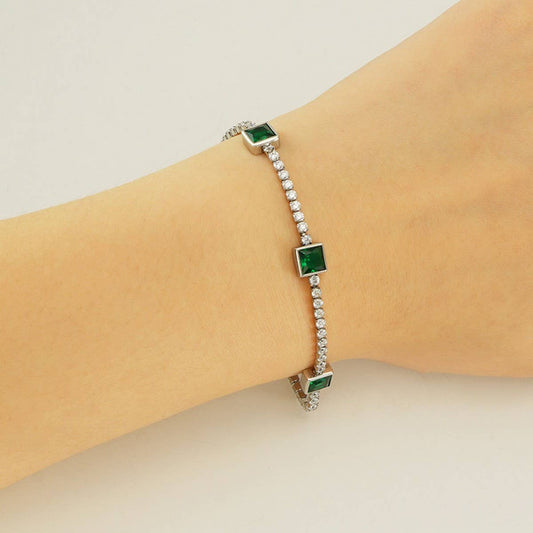 High-grade titanium steel full diamond bracelet