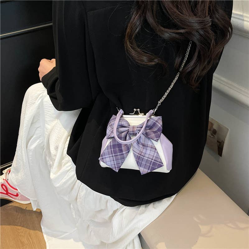 Bow tie stylish versatile clip-on crossbody bag