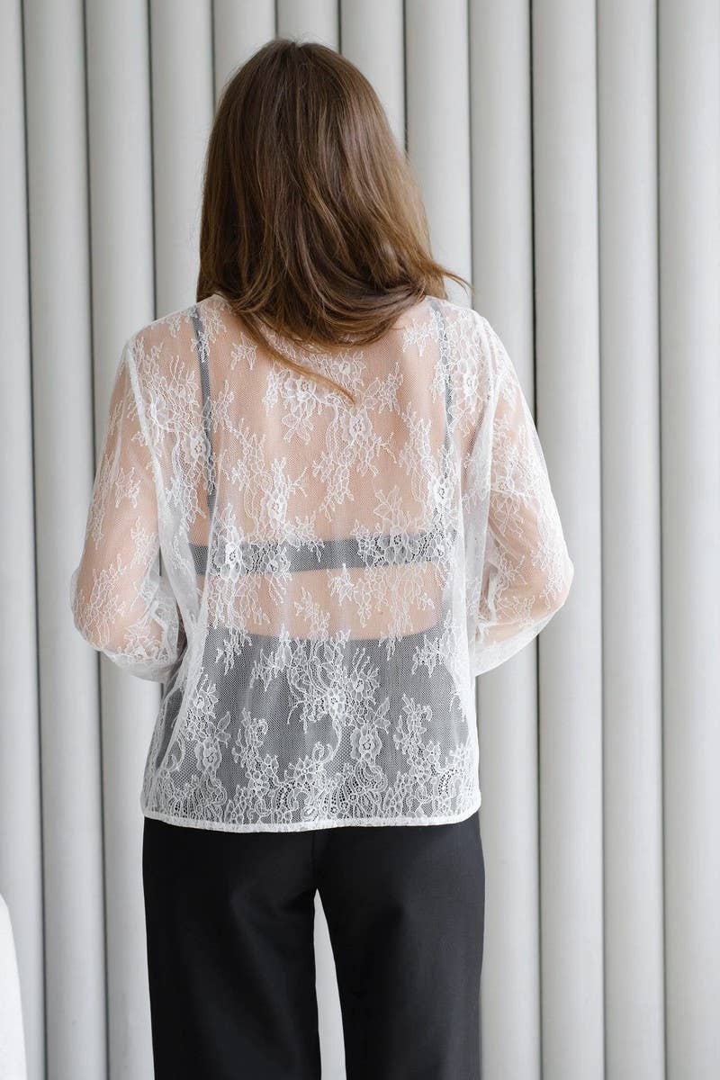 CWTBLL539_LONG-SLEEVED HOLLOW SEE-THROUGH LOOSE LACE T-SHIRT