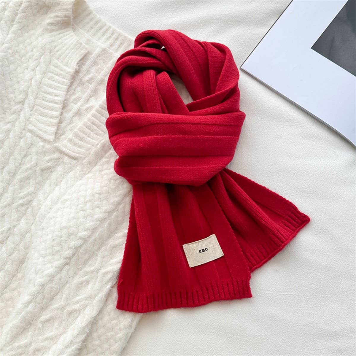 Knit Stripe Scarf - Warm Fall/Winter Unisex Scarf