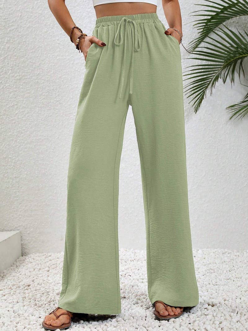 All-in-one floor-length straight leg pants