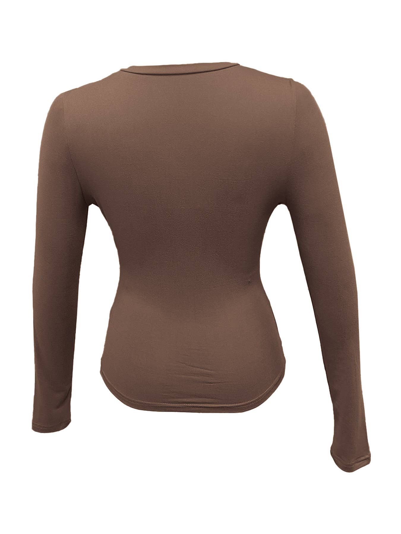 Button casual slimming knitted crop top T-shirt