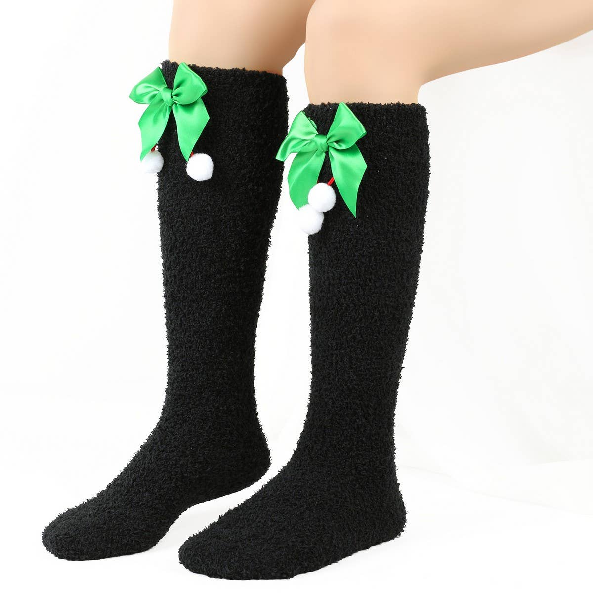 CWMS02684_CHRISTMAS KNEE HIGH SOCKS WARM LEG WARMERS