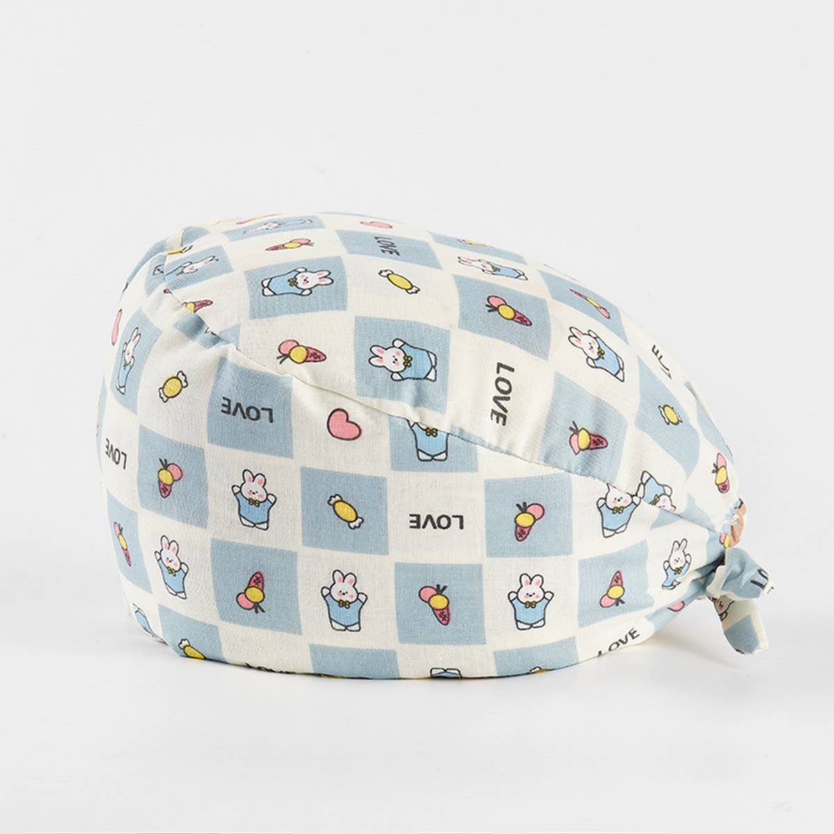 CHERRY BEAR PRINTED NURSE CAP PURE COTTON HAT_CWAH3324