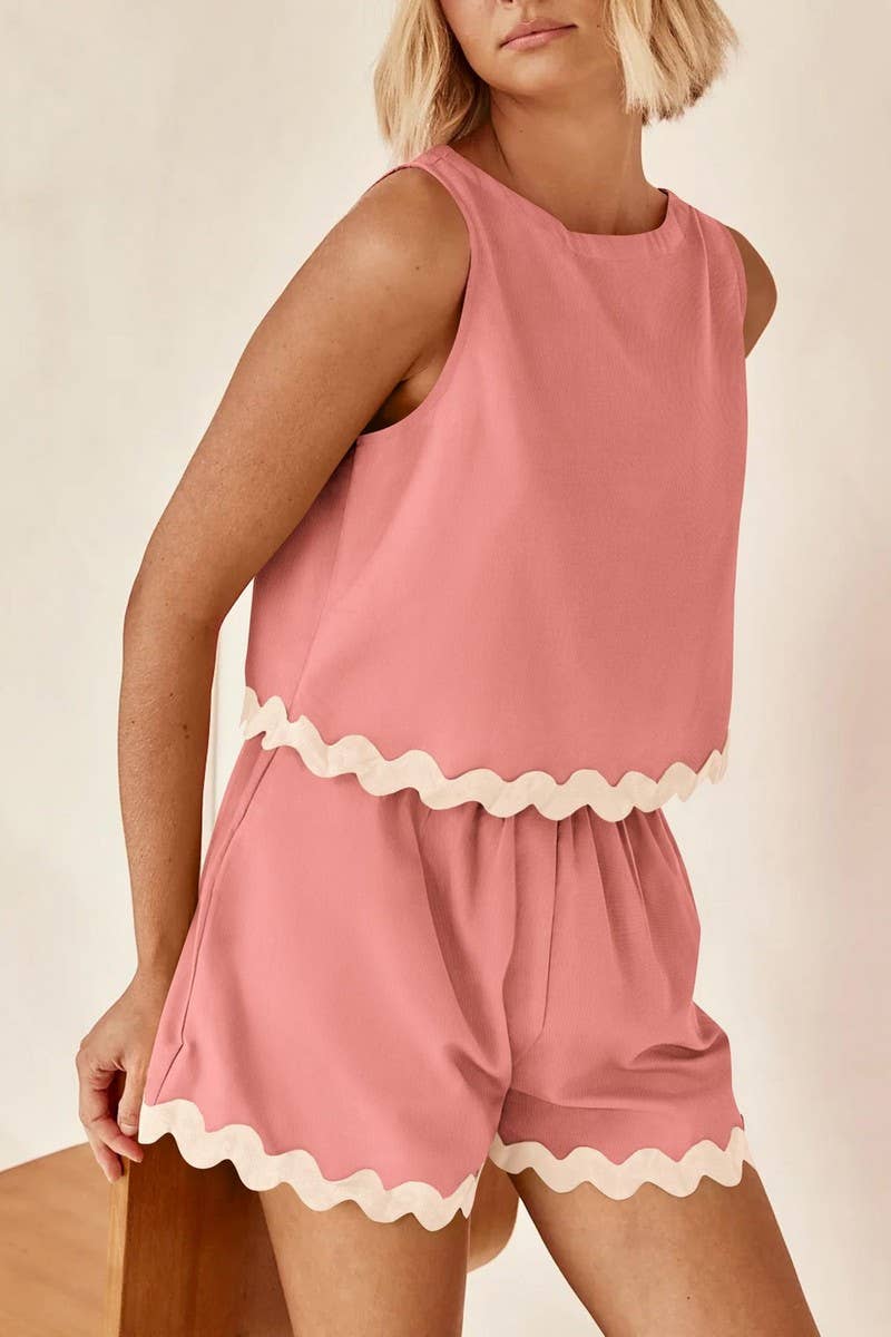 CWSTB0577_ CREW NECK TANK TOP AND SHORTS TWO PIECE SET