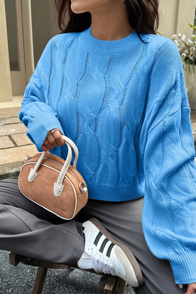 CWOSWL07488_CASUAL SOLID PULLOVER LONG SLEEVE SWEATER