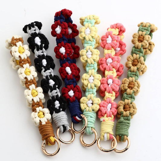 HANDWOVEN KEYCHAIN WRIST STRAP PENDANT