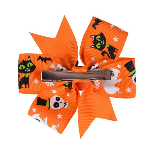 Bat Bow Hair Clip Halloween Party Accessory_CWAHA6685