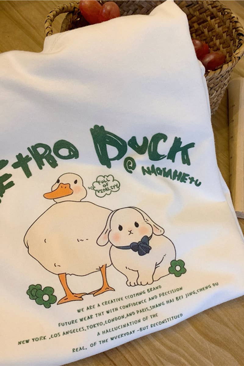 CWTTS0986_CARTOON PRINT CASUAL T SHIRT