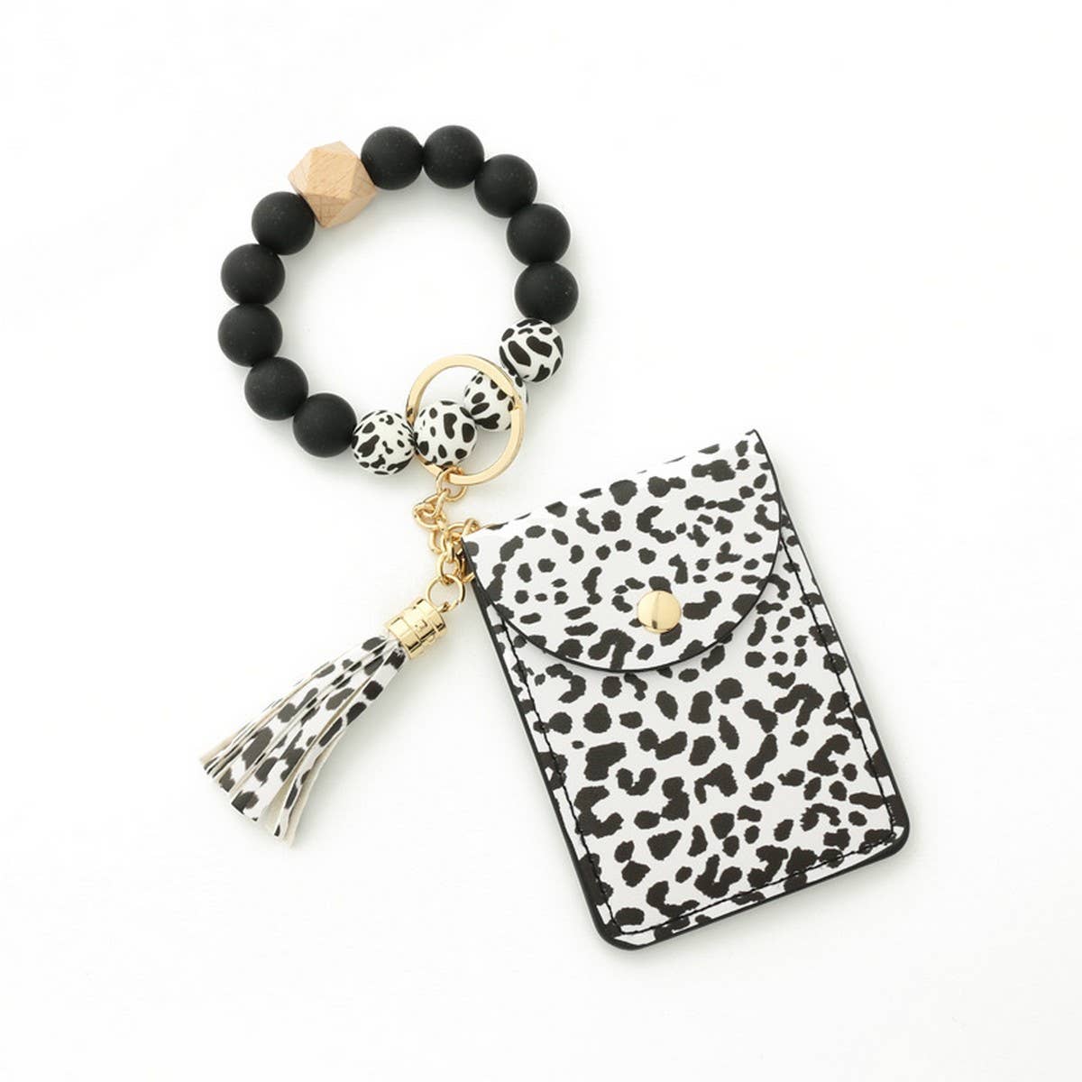 Sunflower Bead Wallet with Snakeskin Keychain_CWAB4998