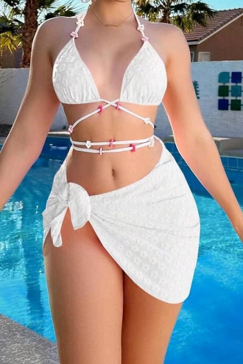 CWMW0878_SEXY TWO-PIECE BIKINI THREE-PIECE SWIMSUIT