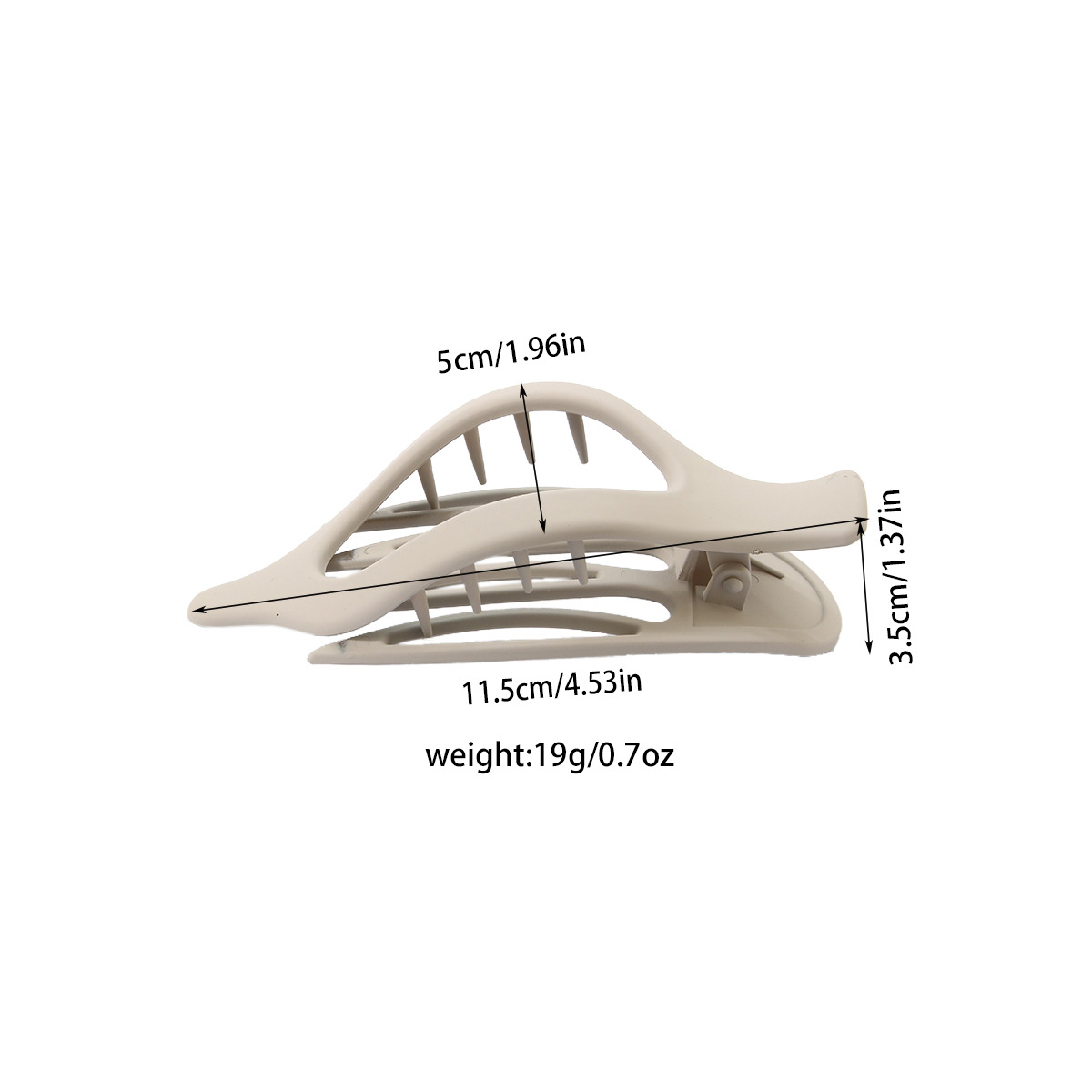 Leaf Oval Hair Clip ??Minimalist Claw Barrette_CWAHA6511