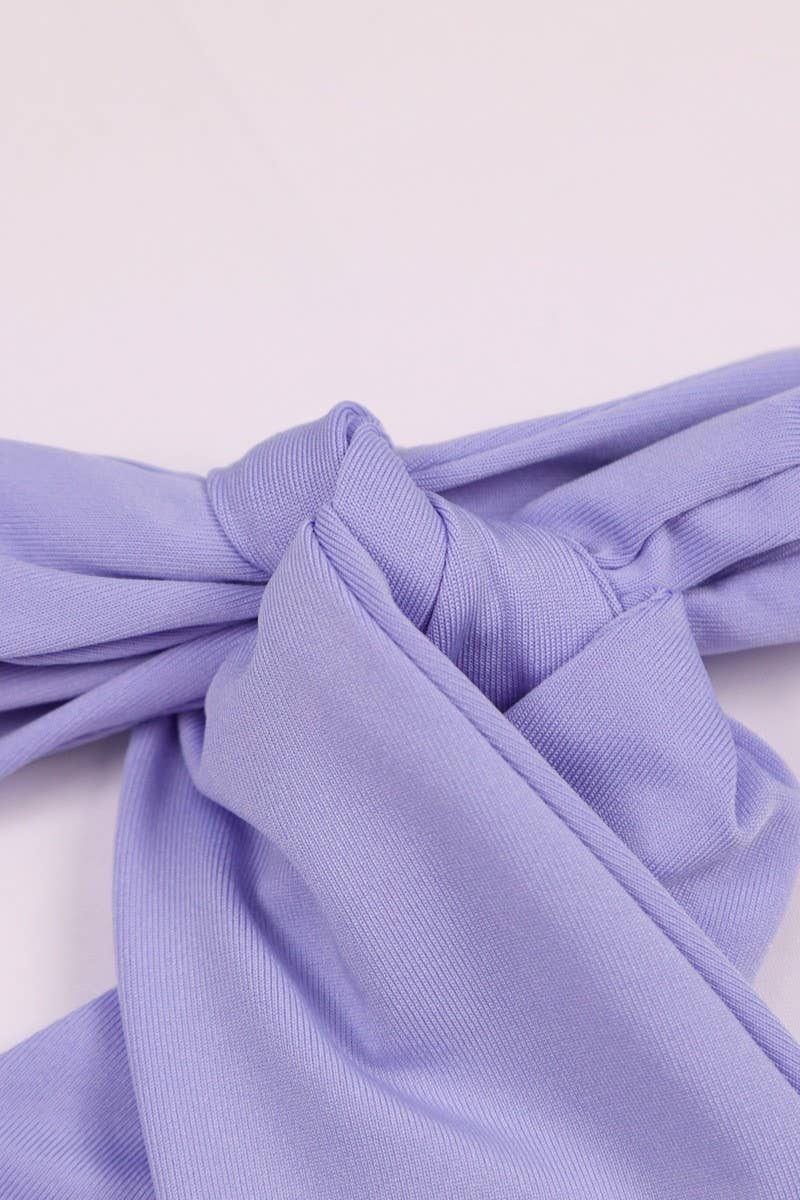 CWDHL01128_CROSS HALTER RUCHED SEXY BODYCON DRESS