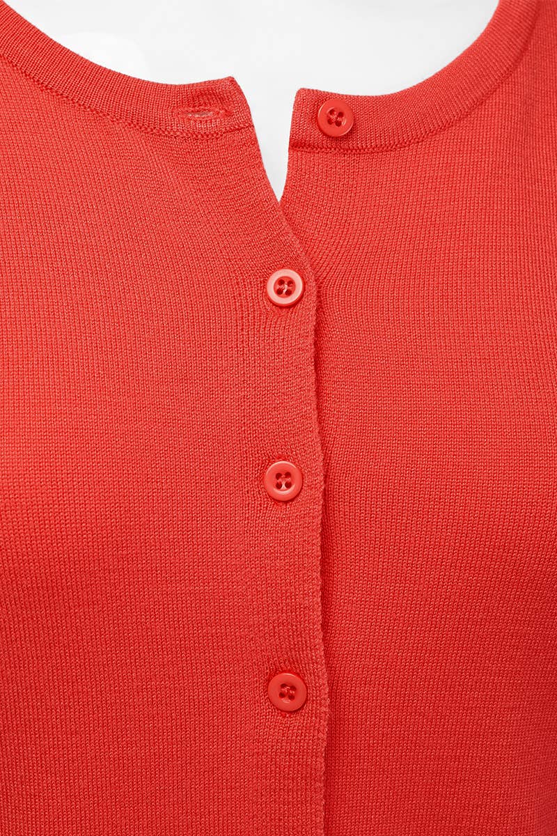 AWOCAL310_Button Down Soft Knit Long Sleeve Cardigan Sweater