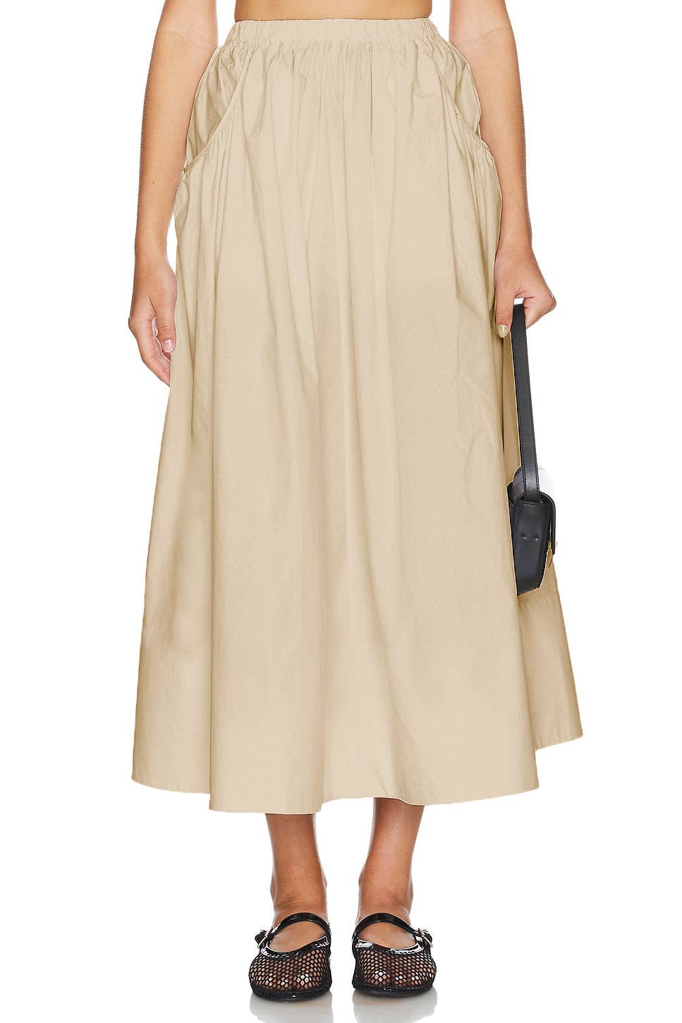 FASHIONABLE COTTON HEMP HIGH WAIST LOOSE SKIRT