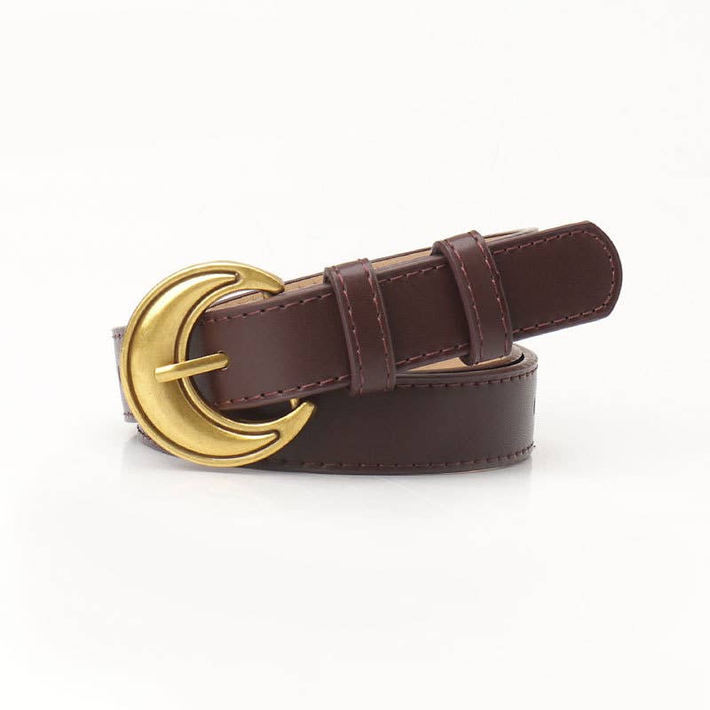 Ancient gold pin buckle crescent-shaped belt