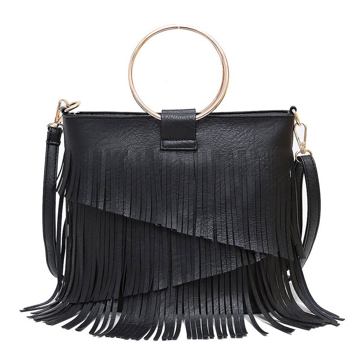CWAB4544_IRREGULAR TASSEL HANDBAG SHOULDER BAG