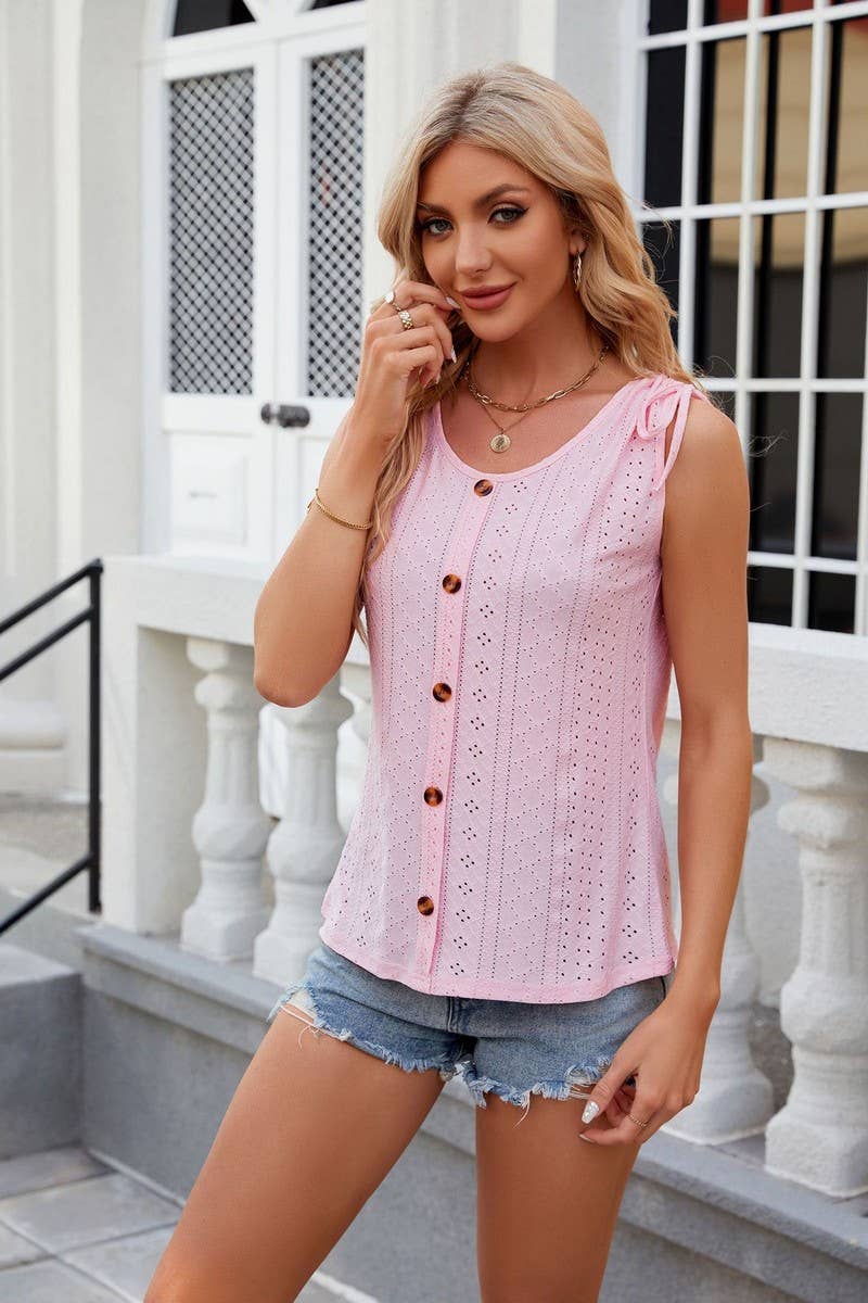 CWTTSL0234_Round Neck Sleeveless Knit Top