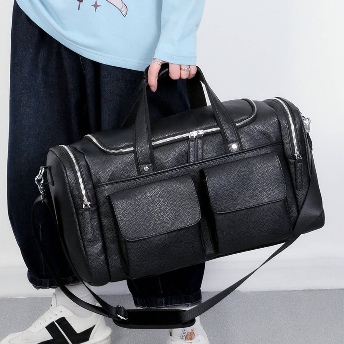 Men¡¯s PU Leather Travel Bag, Large Capacity_CWAB5184
