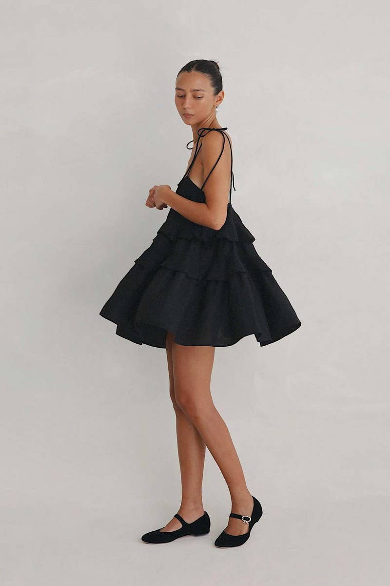 CWDSD8854_SUMMER RUFFLE SHORT SLING CAKE DRESS