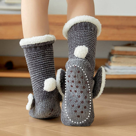 HOME RABBIT EARS WARM PLUSH INDOOR SLIPPERS