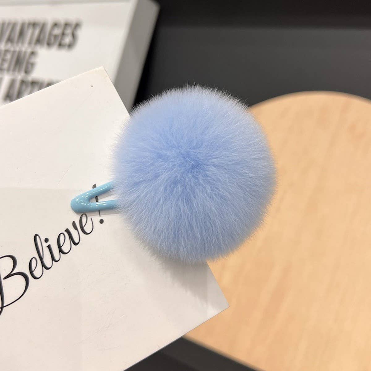 COLORFUL POM-POM BANGS CUTE MINI HAIR CLIP