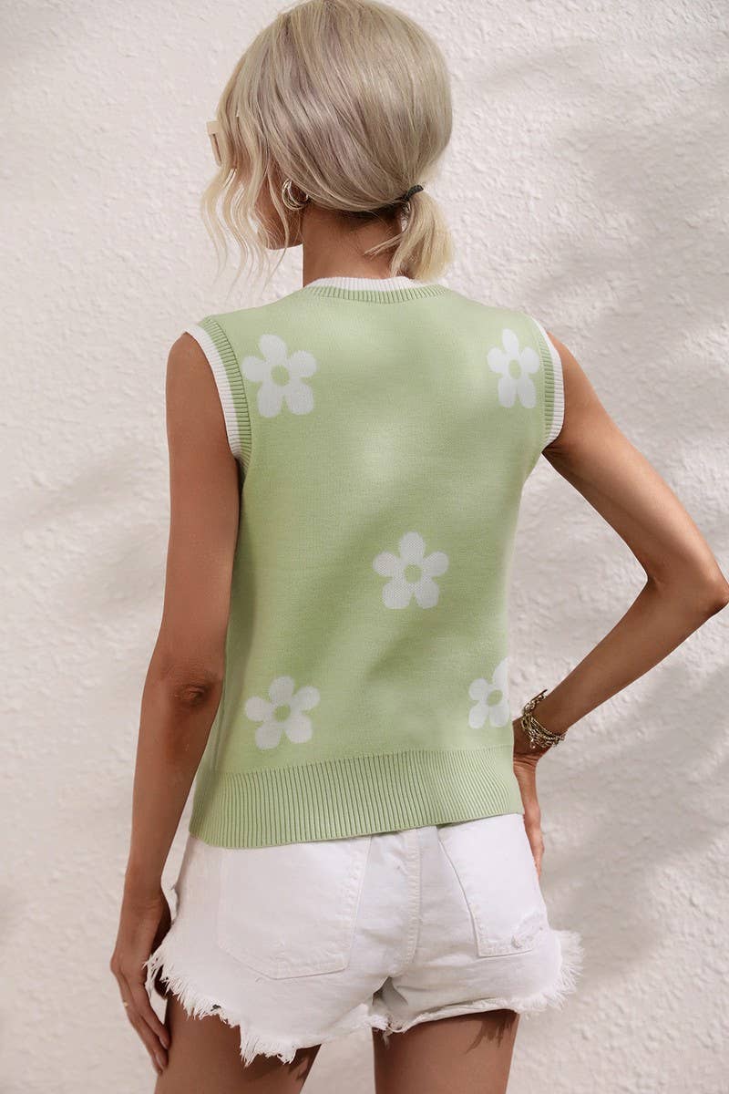 CWTTSL0207_Sleeveless V-Neck Pullover Knit Tank Tops Sweater