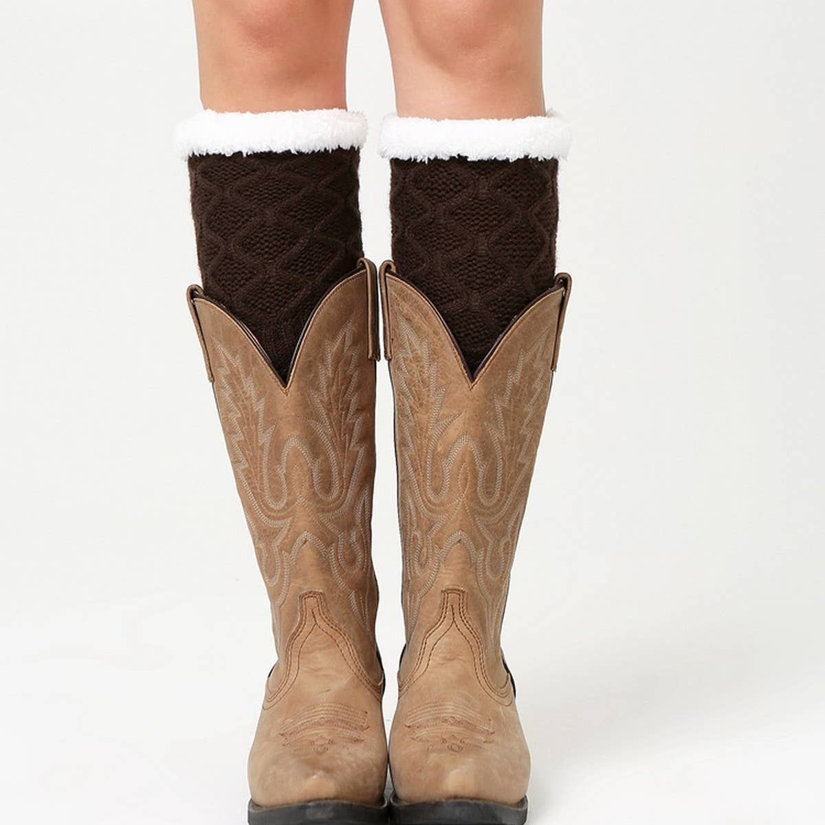 WINTER KNEE PADS DIAMOND GRID PLUS FLEECE SOCKS