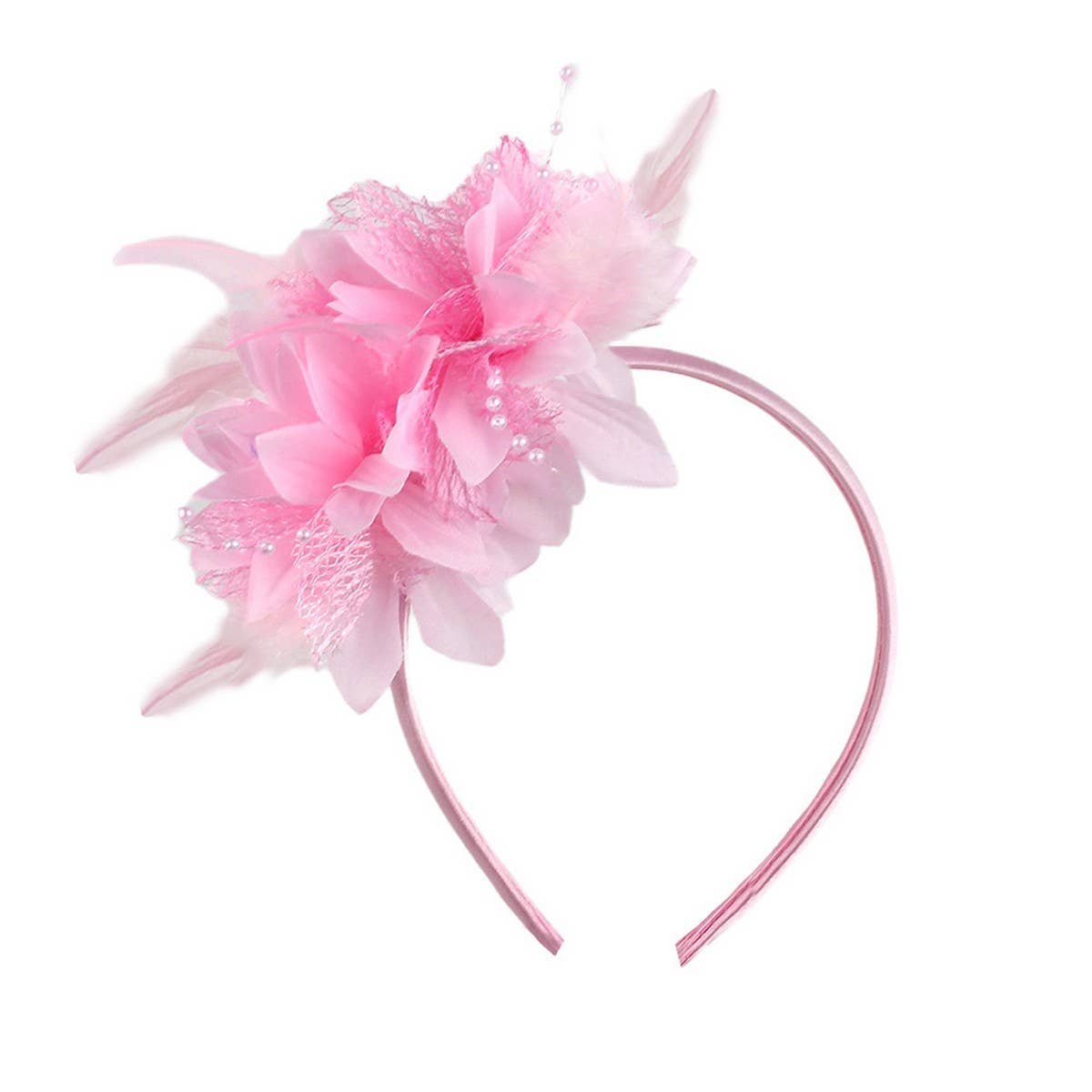 CWAHA07153_FEATHER FLOWER HEADBAND FOR  PERFORMANCE