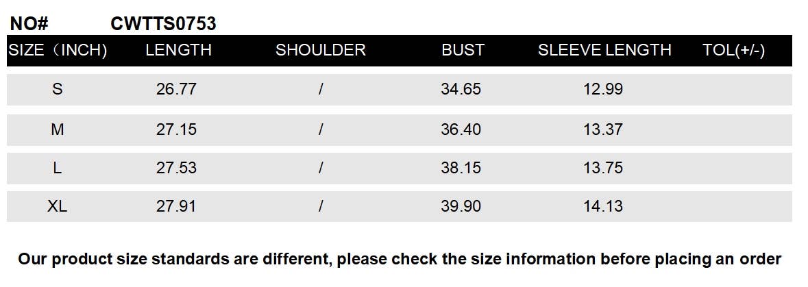 CWTTS0753_V-Neck Shirt Sleeve Top