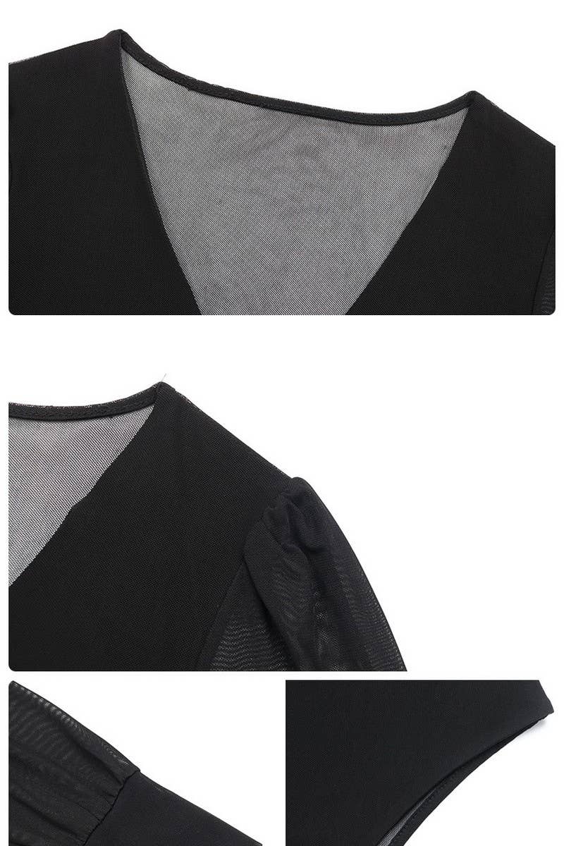 CWSBSL0076_SOLID COLOR LONG SLEEVE V-NECK SEXY BODYSUIT