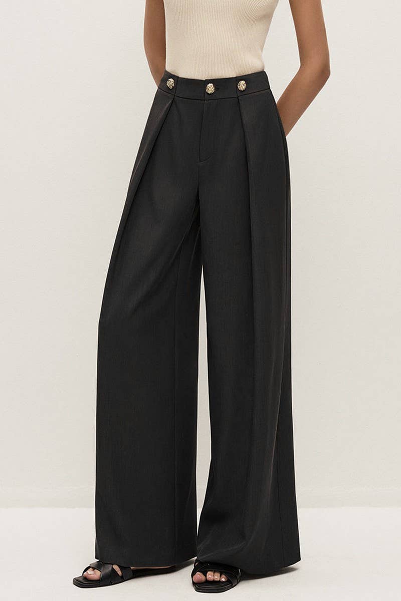 CWBLP2188_HIGH WAIST STRAIGHT LEG ZIP POCKET WORK PANTS