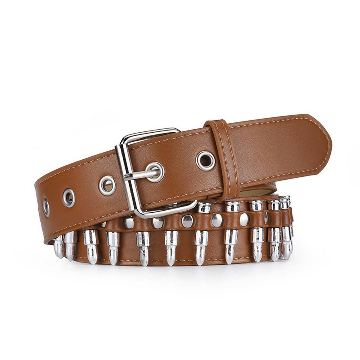 FASHIONABLE PERSONALITY INLAID PUNK BELT_CWABE0576