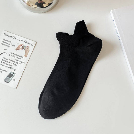 CWMS2460_SUMMER BREATHABLE SIMPLE SOLID COLOR BOAT SOCKS