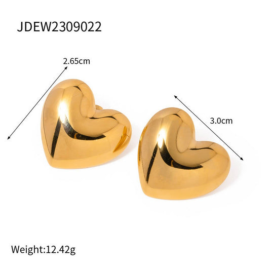 SIMPLE AND POPULAR GLOSSY LOVE EARRINGS