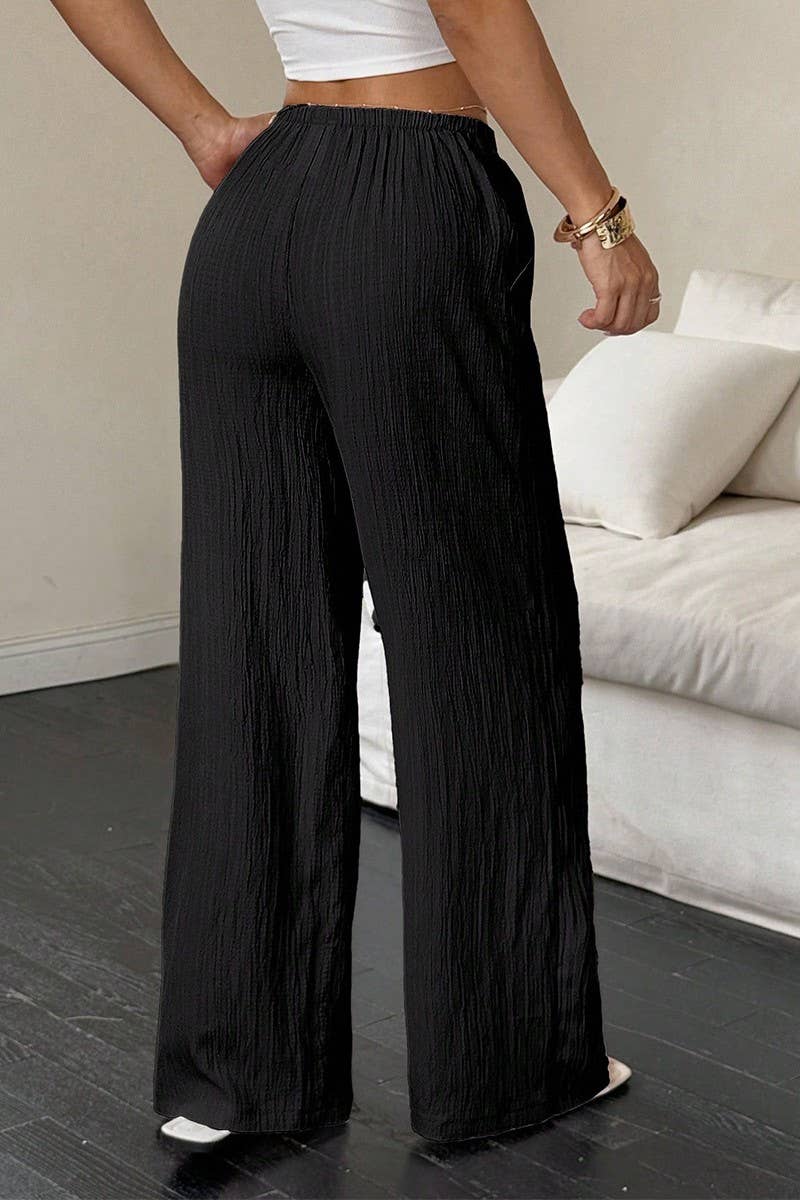 CWBLP01101_2025 FALL SOLID COLOR STRAIGHT LEG PANTS WOMEN