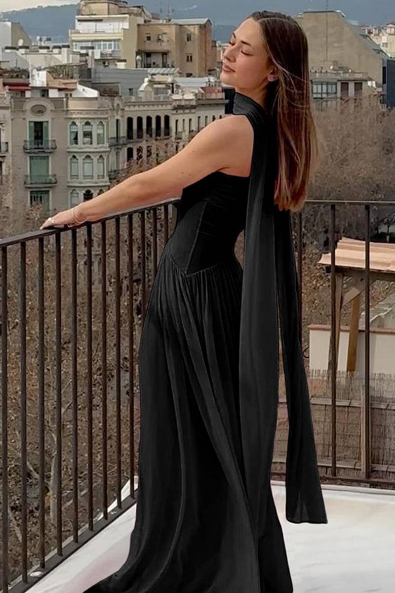 CWDMD6430_SEXY HOT GIRL SLEEVELESS PATCHWORK DRESS