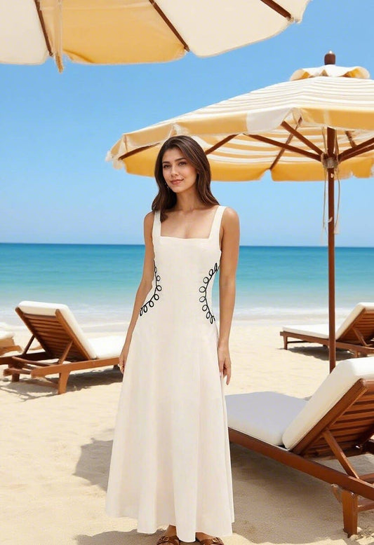 CWDMD6385_SLIM FIT SPAGHETTI STRAP MAXI EVENING DRESS