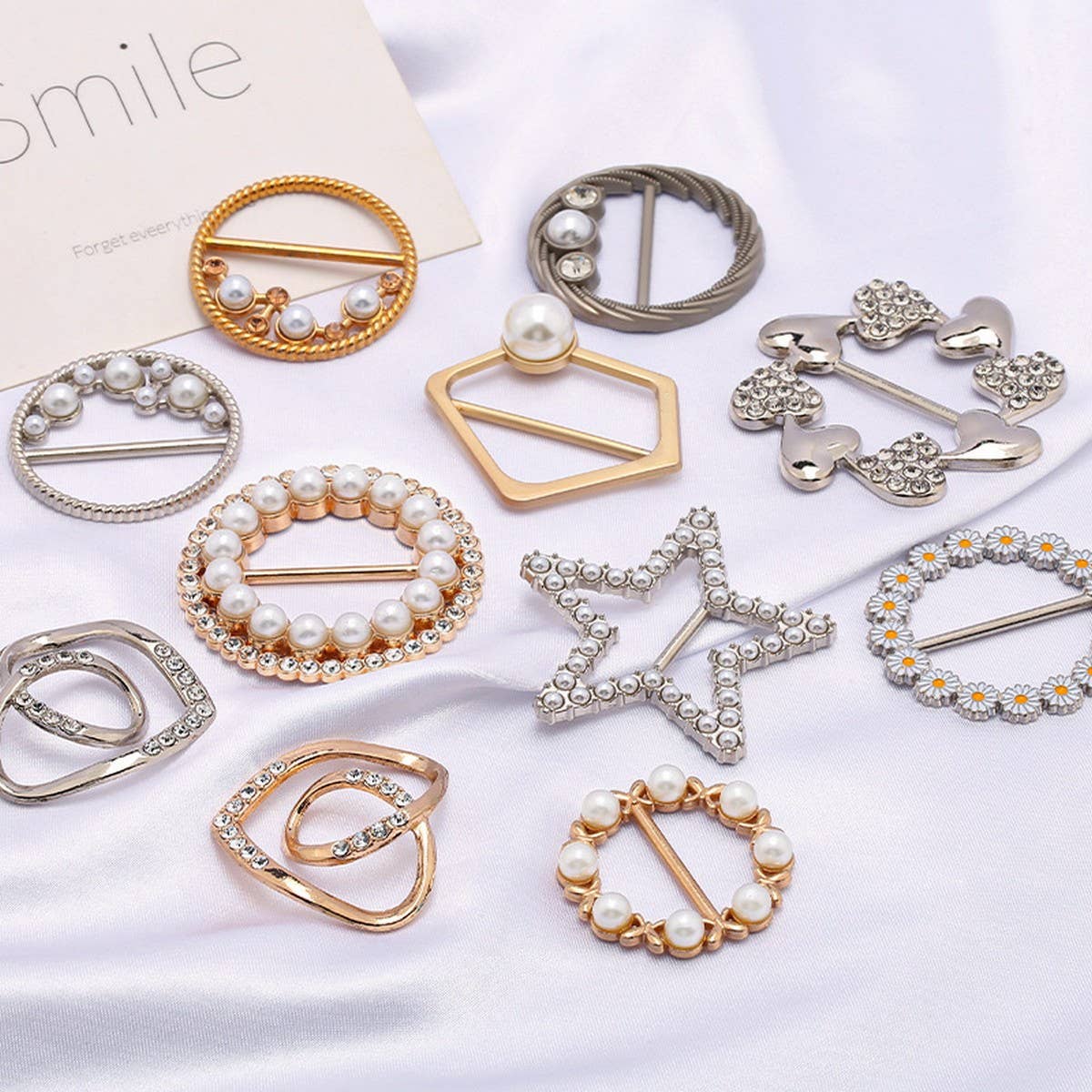 ROUND METAL DIAMOND SCARF RING WITH NO UPKEEP