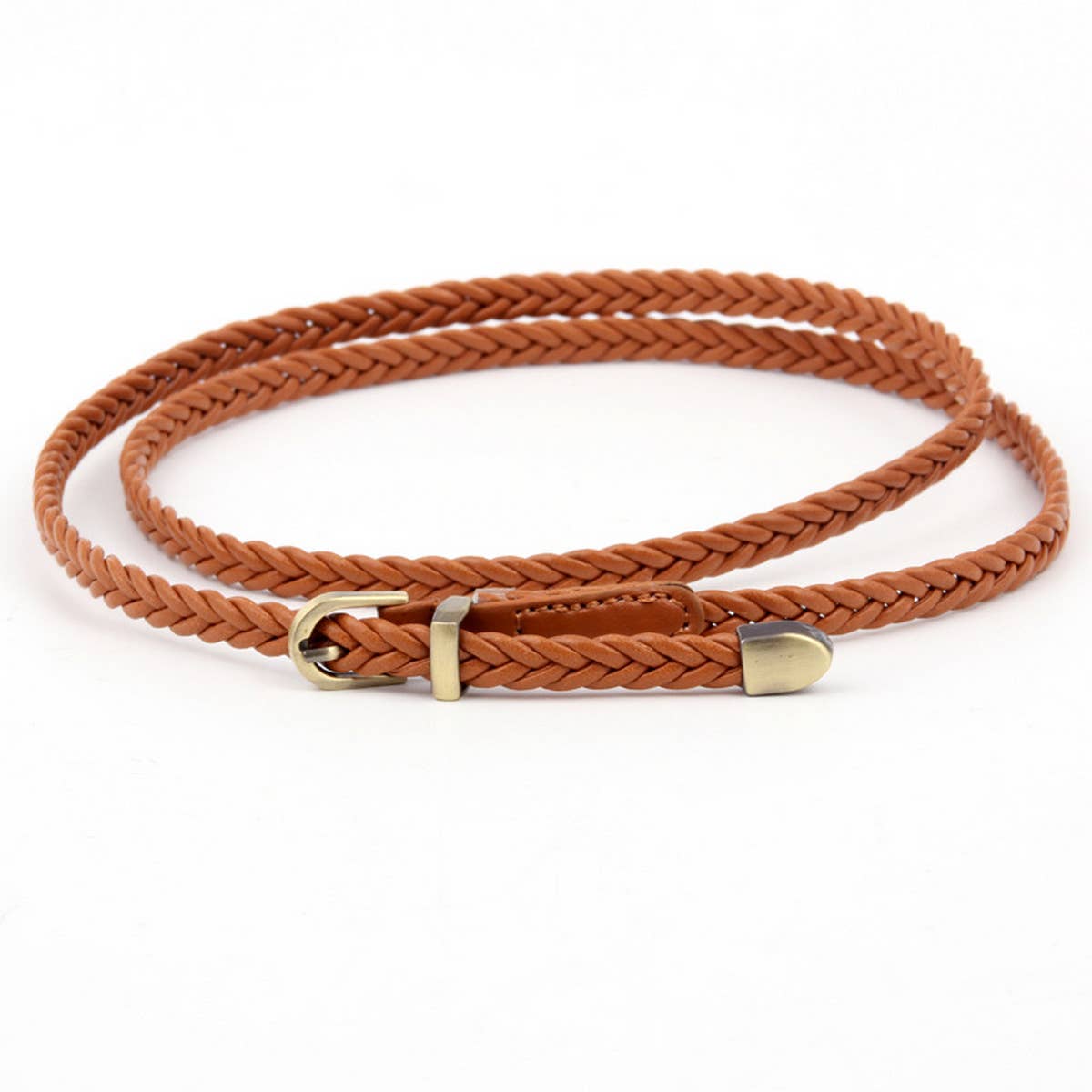 CWABE0875_VINTAGE HAND-WOVEN PIN BUCKLE BELT