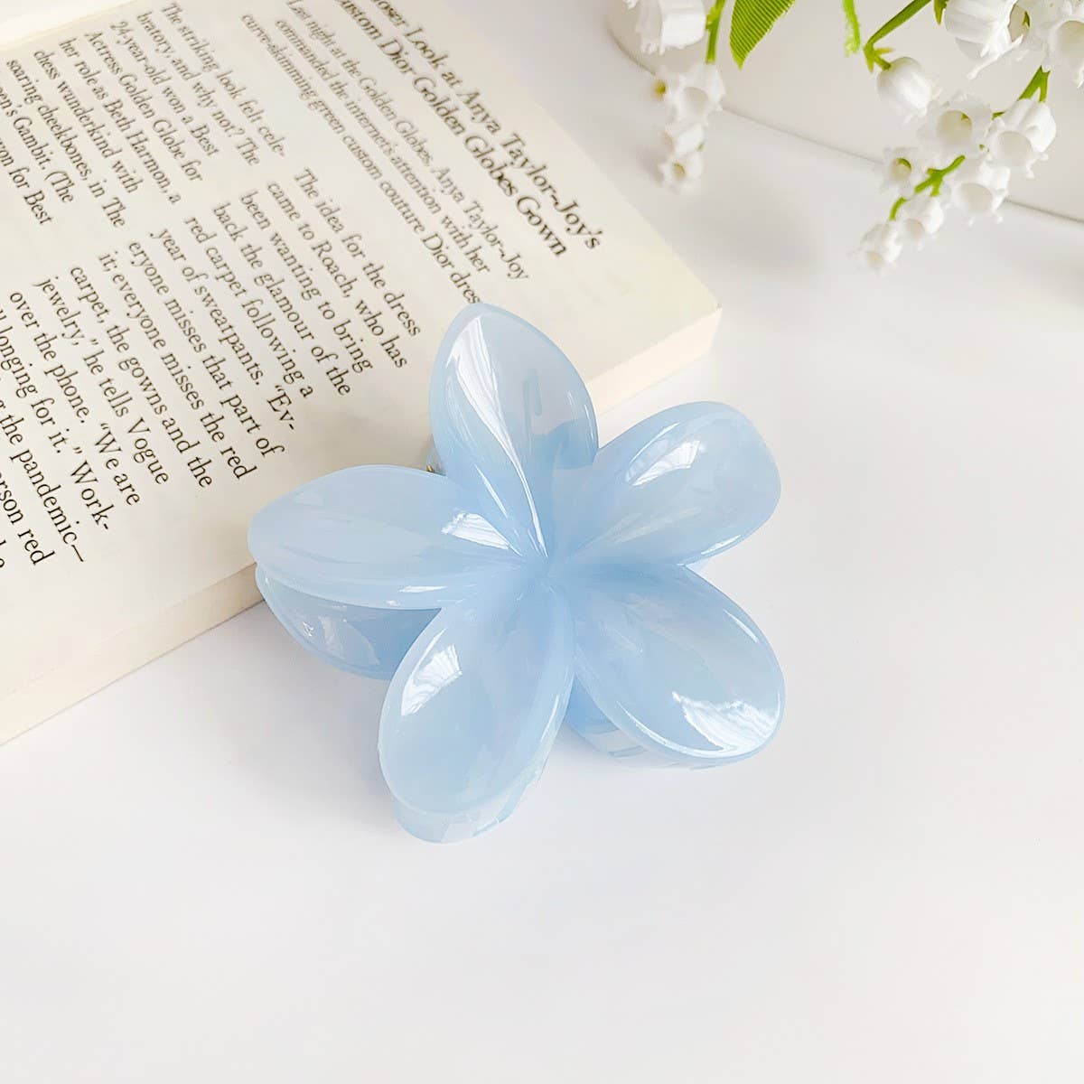 Candy Color Flower Hair Claw - Sweet Girl Style_CWAHA1494