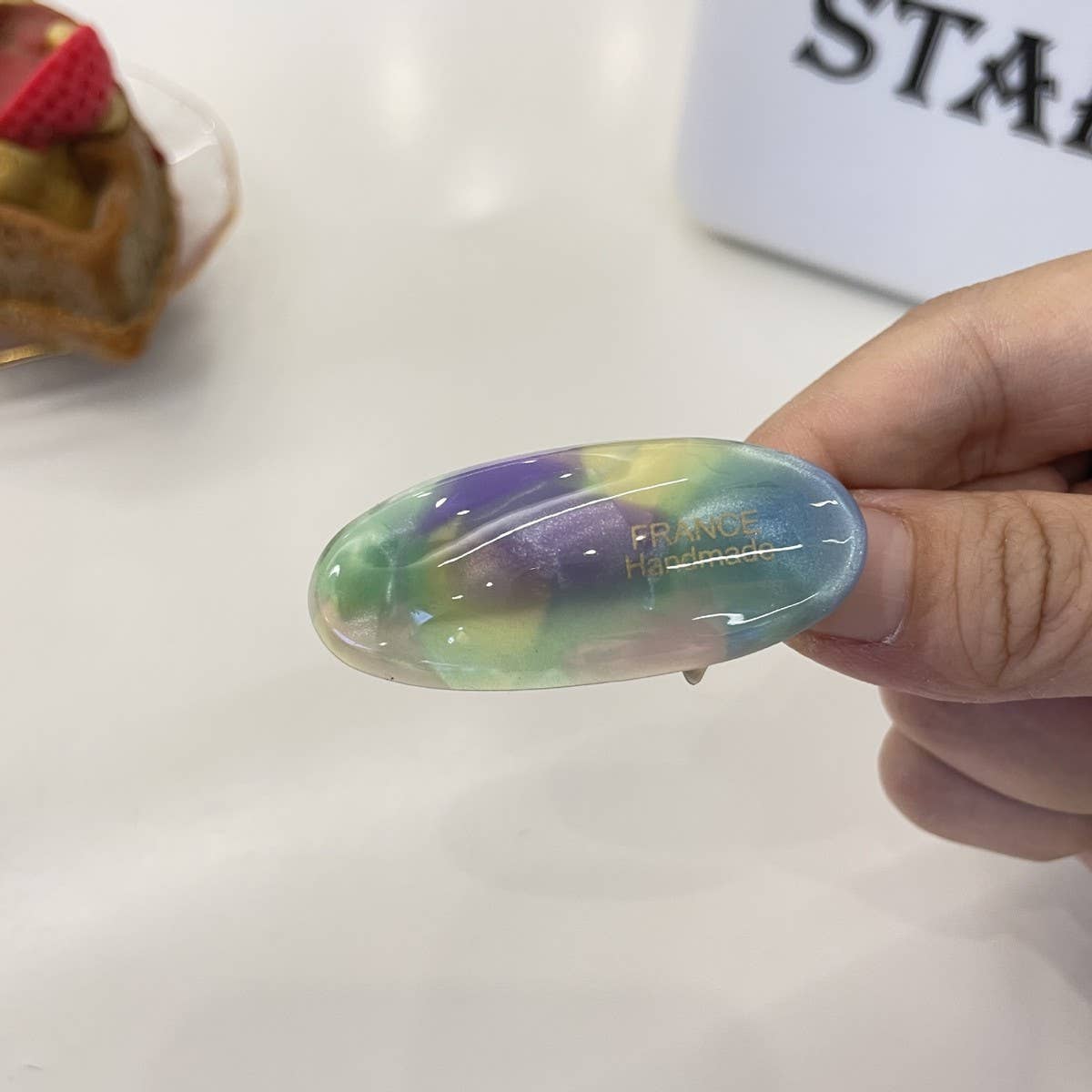 CWAHA4442_TEMPERAMENT SWEET RETRO OVAL SIMPLE HAIRPIN