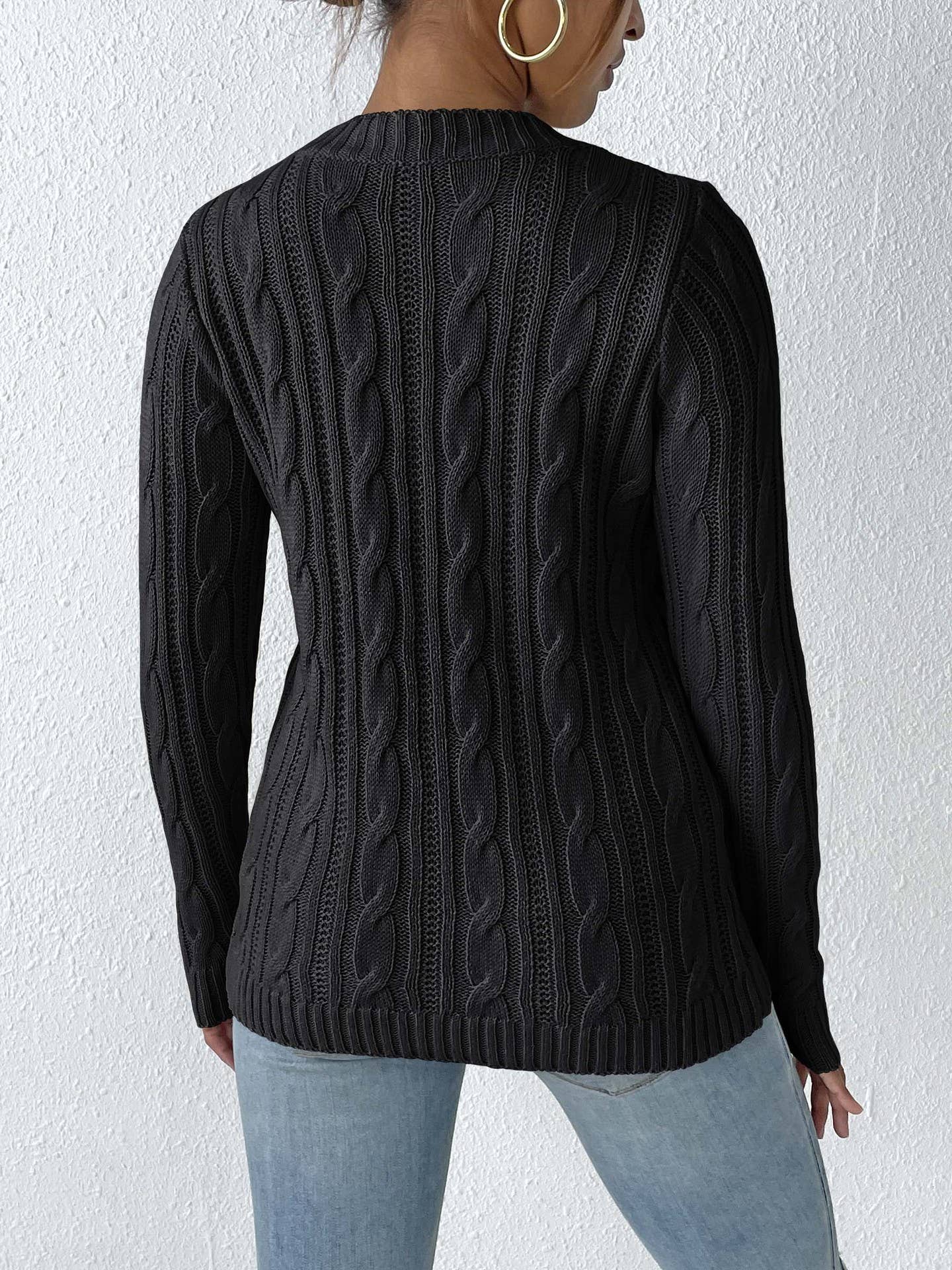 CREW NECK PULLOVER SIMPLE LOVE KNIT SWEATER