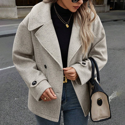 ALL-IN-ONE WOOLEN LOOSE CASUAL FASHION SHORT COAT